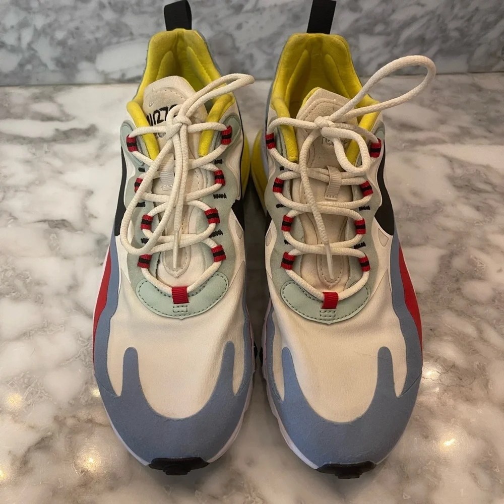 Nike Women's Air Max 270 React Bauhaus Phantom Black Blue Shoe AT6174-002 Size 9 - Picture 3 of 13